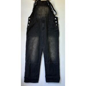 Runcati Denim Overalls Acid Wash Workwear Womens M Black Excellent